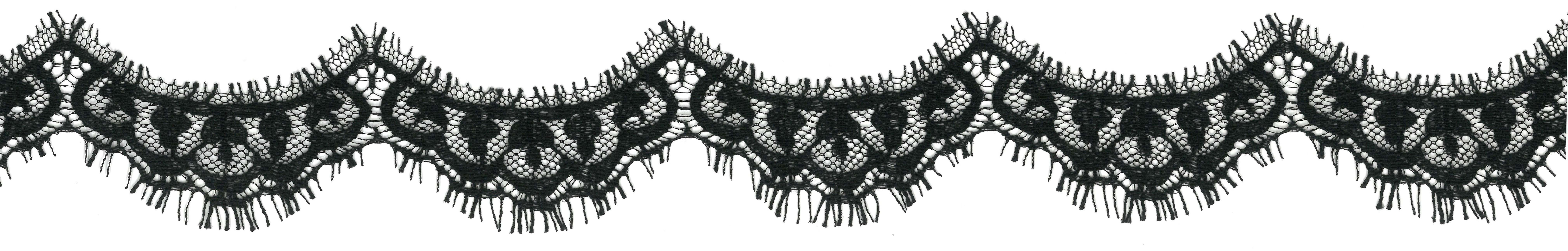 FRENCH LACE EDGING - BLACK